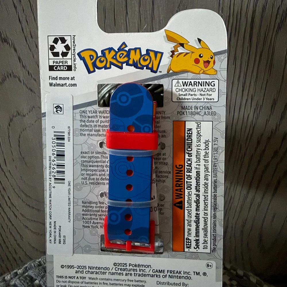 Pokemon Pikachu Digital LED Watch - Blue, Red, Yellow